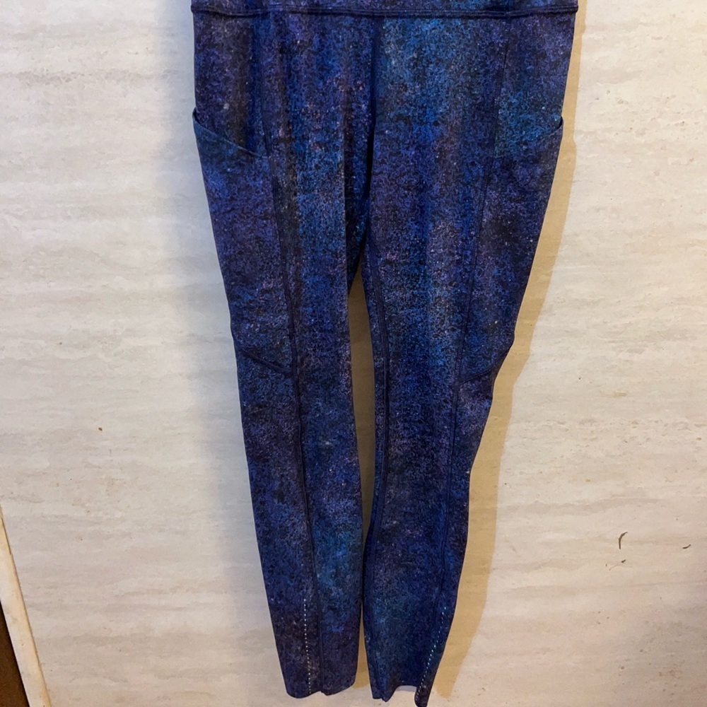Lululemon Fast and Free Tight 11 25" *Nulux Polar Lights Blue Multi - Picture 2 of 13